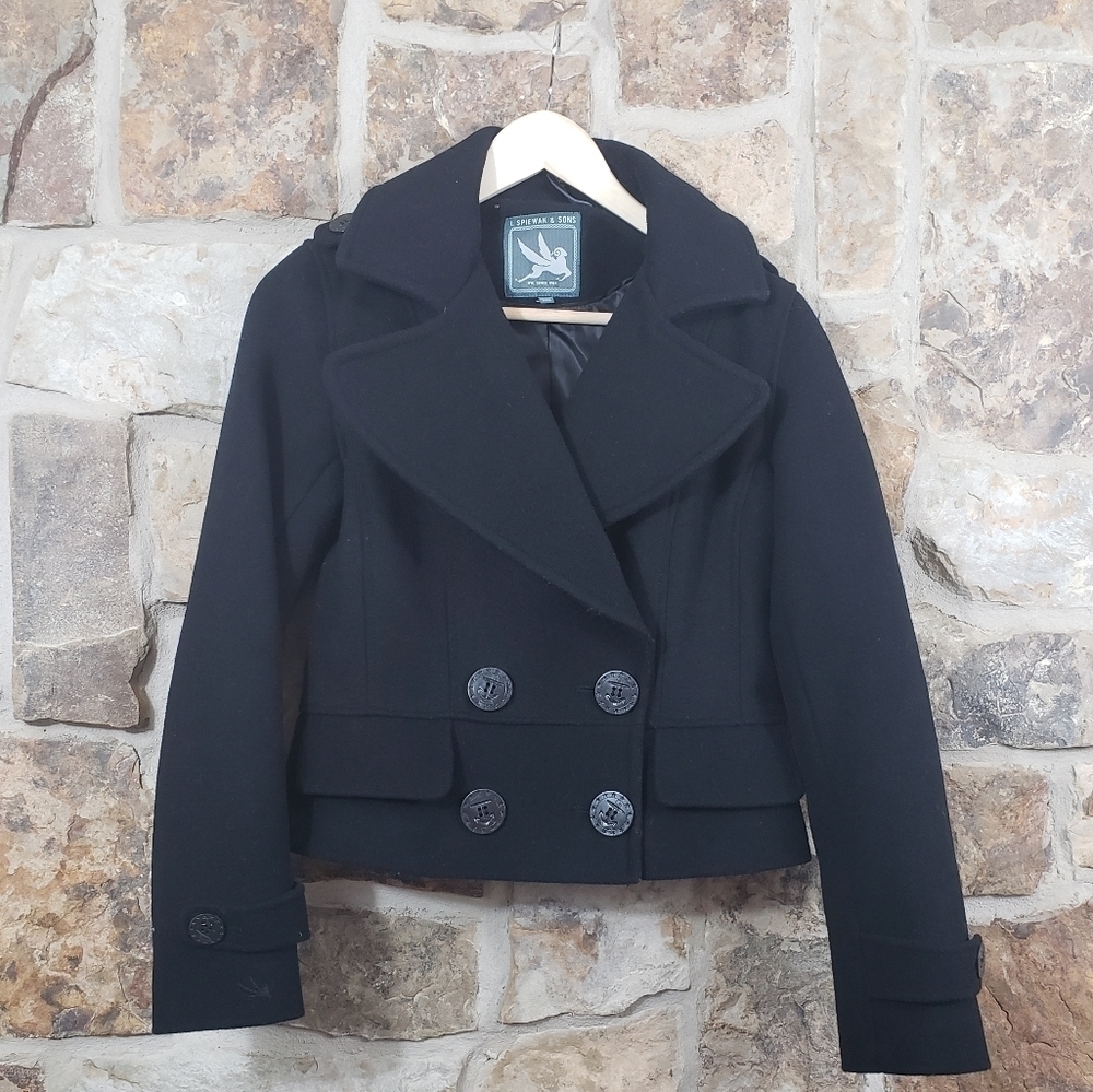 I Spiewak & Sons XS Cropped Wool Jacket Coat